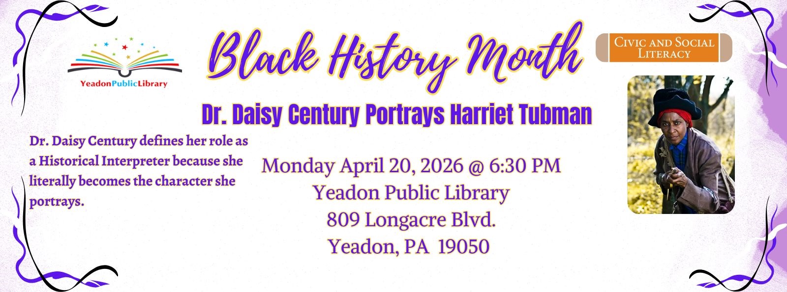 Dr. Daisy Century Program-Harriet Tubman