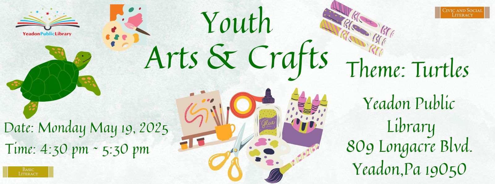 Youth Arts & Crafts (Turtle Theme)