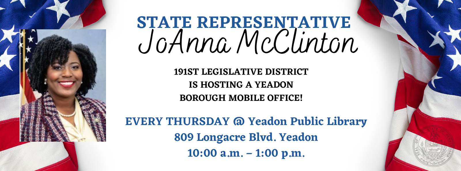 State Representative Joanna McClinton: Mobile Office