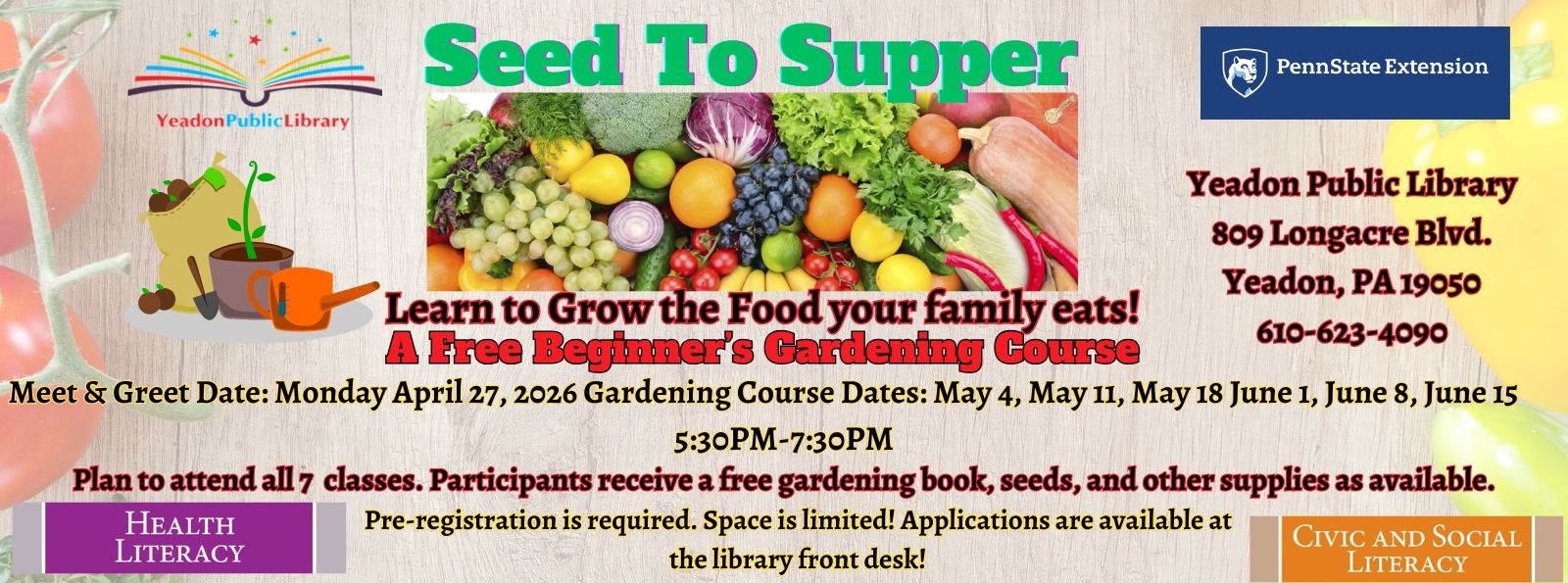 Seed to Supper Gardening Course
