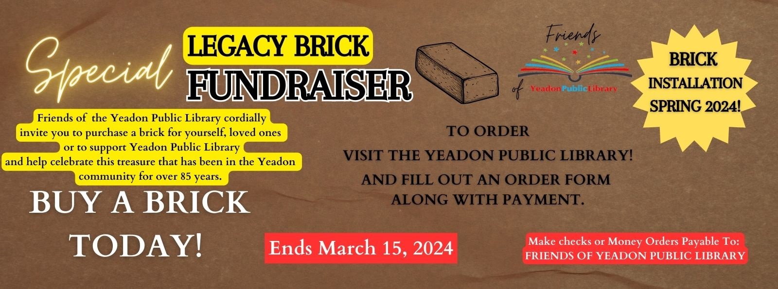 Special Legacy Brick Fundraiser