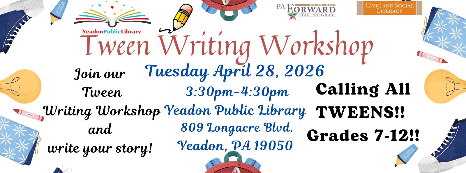 Tween Writing Workshop