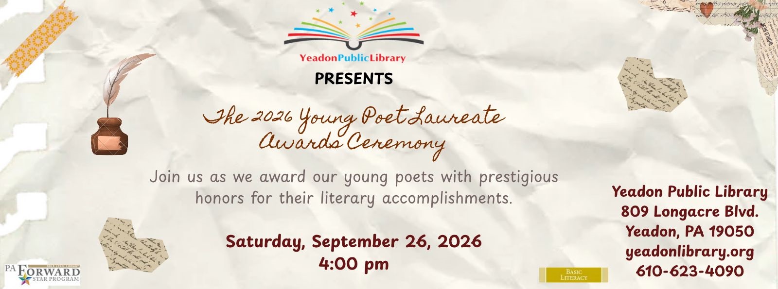 Young Poet Laureate Awards Ceremony